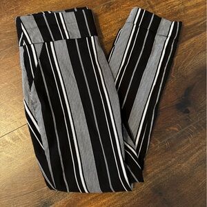 Black and White Striped Pants